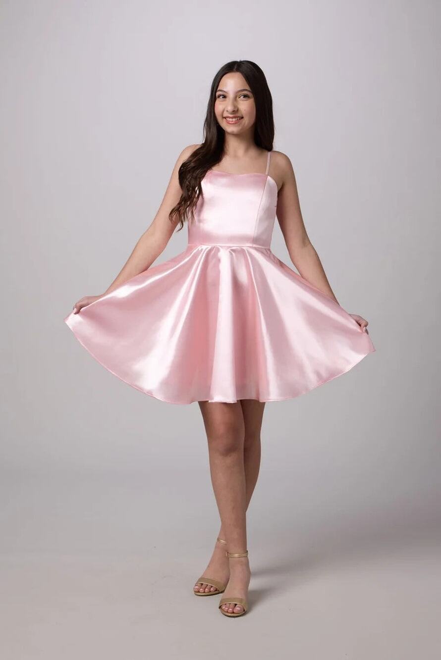 Un Deux Trois (UDT) Fit And Flare Party Dress In Longer Length in Pink - 7
